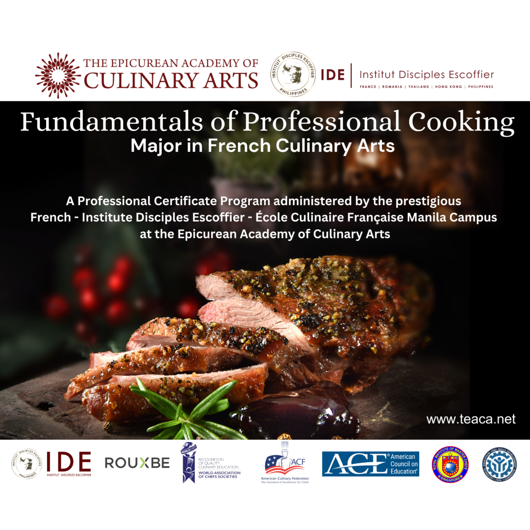 Institut Disciplies of Escoffier–École Culinaire Professionelle Certificate in French Culinary Arts
